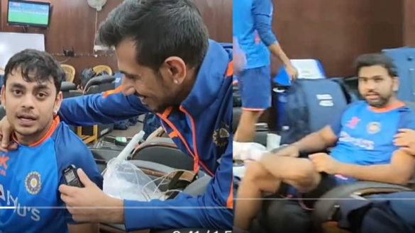 IND vs NZ 2nd ODI: Yuzvendra Chahal takes fans inside Indian dressing room in Raipur, Watch Rohit Sharma’s FUNNY reaction