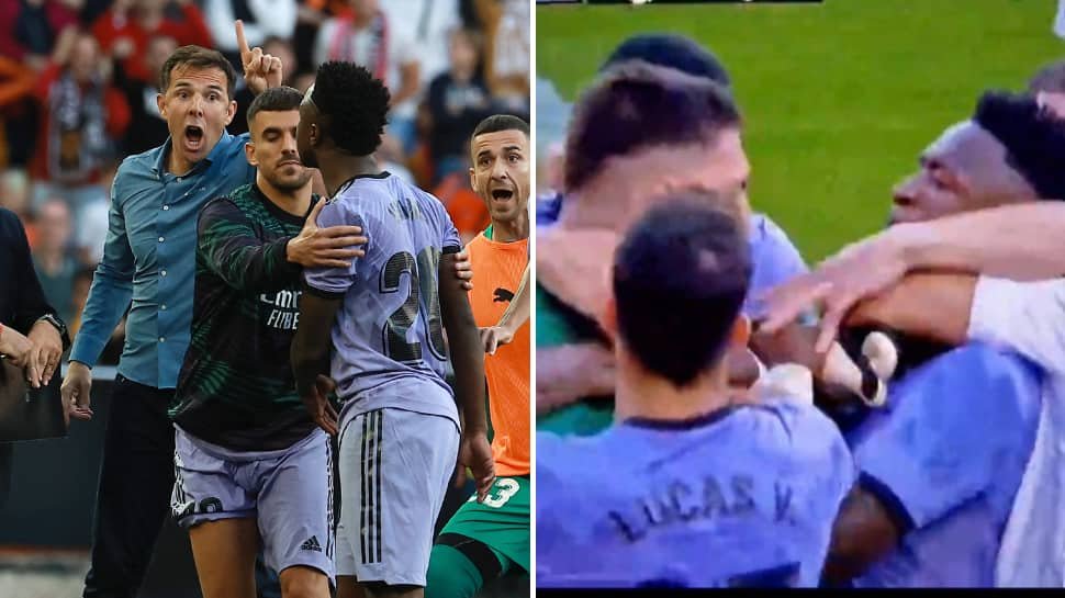 Watch: Vinicius Junior Slaps Valencia Player After Facing Racist Abuse In Real Madrid’s La Liga Clash