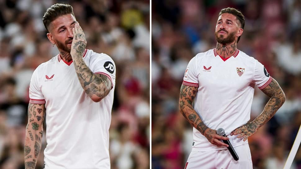 Watch: Sergio Ramos Breaks Down In Tears In Front Of Fans On Return To Boyhood Club Sevilla