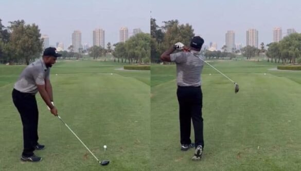 As India Battle Pakistan In Sri Lanka, Sanju Samson Plays Golf In Dubai; Video Goes Viral