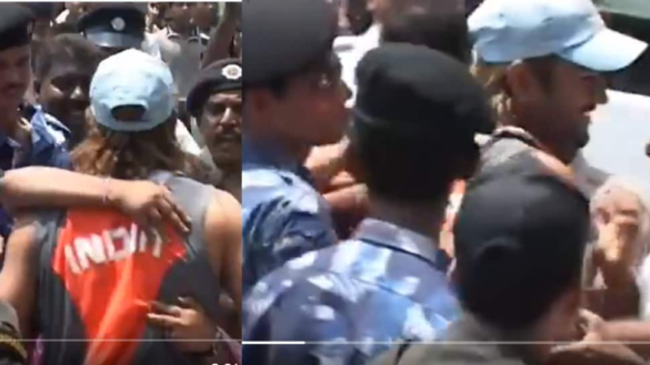 Old Video Of MS Dhoni’s Fangirl Hugging And Kissing Him Goes Viral; Watch