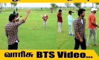 Unseen video of Thalapathy Vijay playing cricket with the ‘Varisu’ team on the sets!