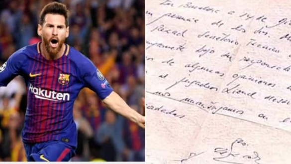 Napkin With Lionel Messi’s First FC Barcelona Contract Up For Auction, Read Details Here