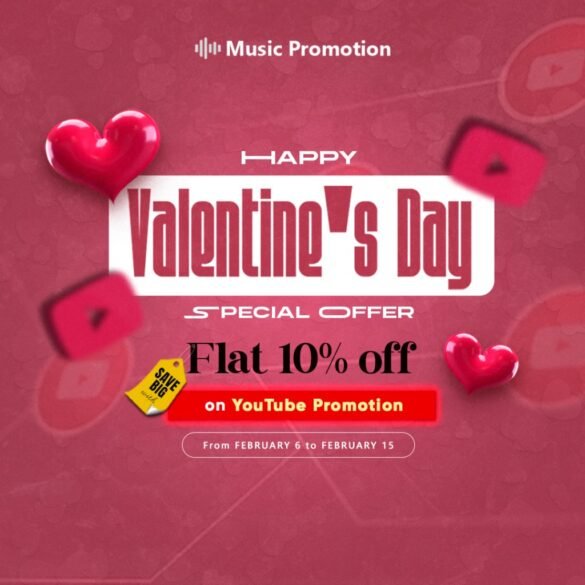 Valentine’s Special! Get a Flat 10% Discount on YouTube Promotion Services