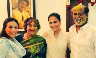 Superstar Rajinikanth celebrates Holi with his family for this special reason!