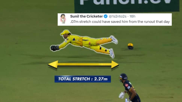 MS Dhoni TROLLED, Hailed After IPL Shares Length Of His Dive To Take Vijay Shankar’s Catch; Check Reactions