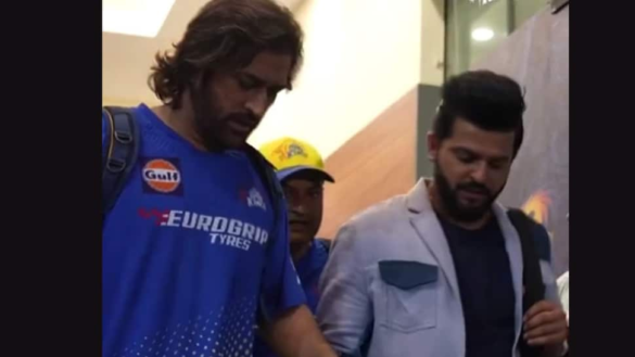 ‘Bhaichara On Top’: Suresh Raina Helps Limping MS Dhoni To WALK On Stairs After CSK’s Win Over MI In IPL 2024; WATCH