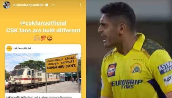 Tushar Deshpande’s Instagram Story Adds Salt To RCB’s Wounds, CSK Star Delets It Later