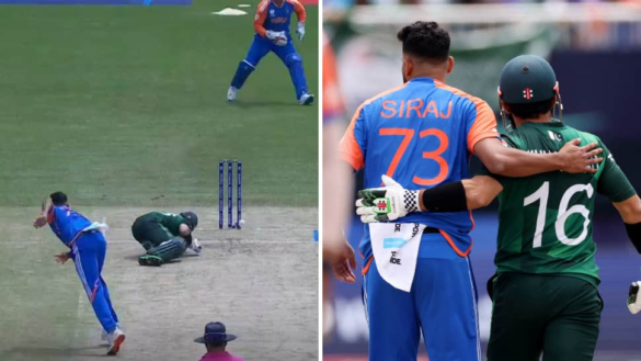 WATCH: Mohammad Rizwan Screams In Pain As Mohammed Siraj Hits Him With An Aggressive Throw