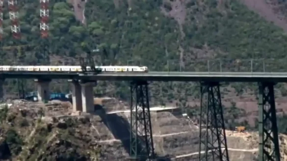 Railways conduct trial run on world’s highest rail bridge in Jammu and Kashmir