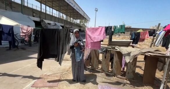 Gaza Soccer Stadium Is Now A Shelter For Thousands Of Displaced Palestinians