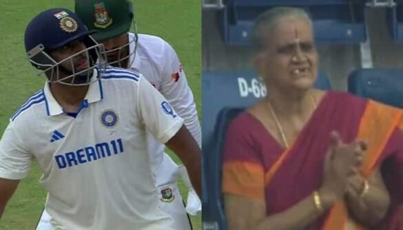 Elderly Lady’s Viral Cheer Steals Show As R Ashwin Shines In Chennai Test, Video Goes Viral