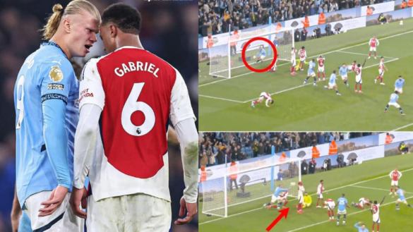 WATCH: Erling Haaland Throws Ball At Gabriel’s Head Post Man City Equaliser, FA And Premier League Make Decision On Punishment