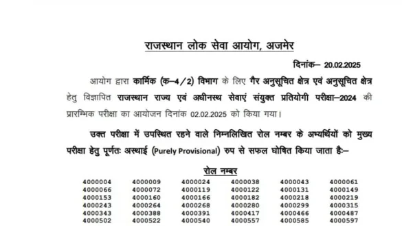 RPSC RAS Result 2025: Declared at rpsc.rajasthan.gov.in, Direct Link to Download