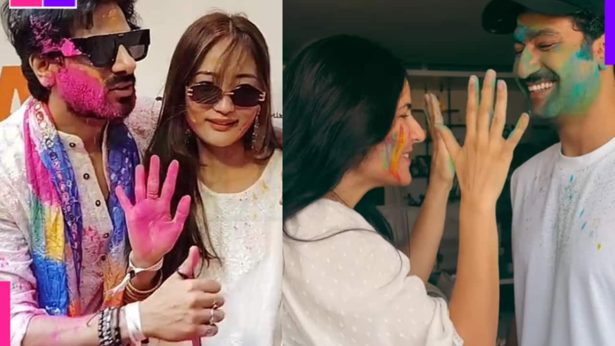 Holi 2025: From Vicky Kaushal, Katrina Kaif to Karan Veer Mehra, Chum Darang; how celebs soaked the Rang Barse vibes
