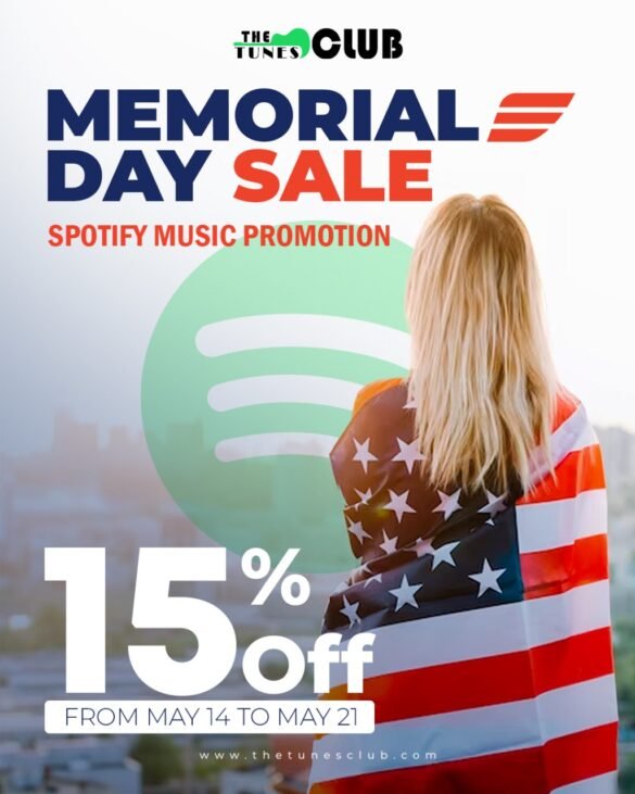 Secure a 15% Discount on Spotify Music Promotion with Memorial Day Sale