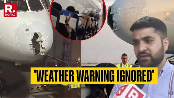 ‘Thought It Was My Last Flight’: IndiGo Flight Passenger Recounts Horror After Hailstorm Hits Aircraft En Route Srinagar | VIDEO