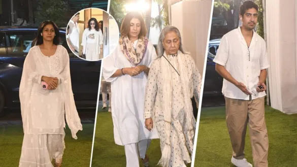 Kajol Attends Uncle Rono Mukherjee’s Prayer Meet With Sister Tanishaa Mukerji, Jaya Bachchan, Shweta Bachchan, Ayan Mukerji And More | Photos
